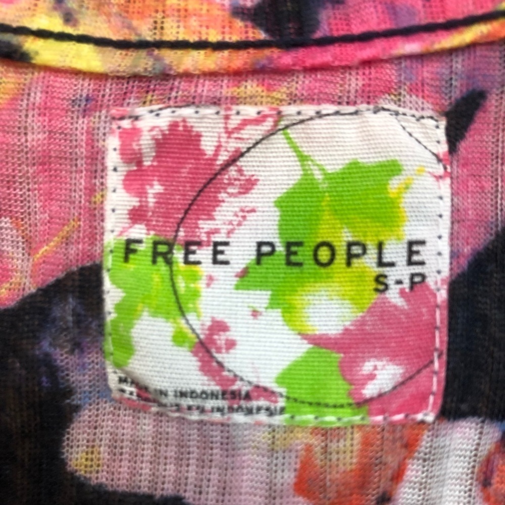 Free People Floral Babydoll style Tank - Picture 2 of 9